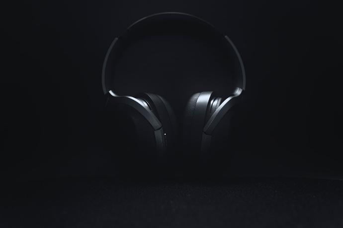 black and gray wireless headphones