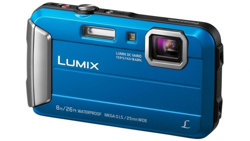 LUMIX Digital Camera DMC-FT30 Blue - Waterproof 16MP - HD Video Active Camera