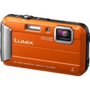 LUMIX Digital Camera DMC-FT30 Orange - Waterproof 16MP - HD Video Active Camera (Refurbished Grade A)