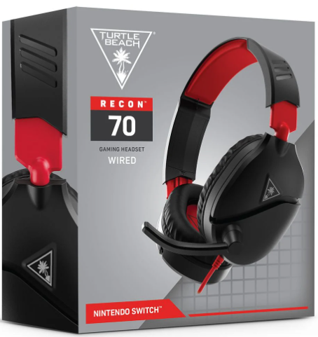 Genuine Turtle Beach Recon 70 Gaming Headset Wired 731855080106 Red Brand new Nintendo Switch Tecworks